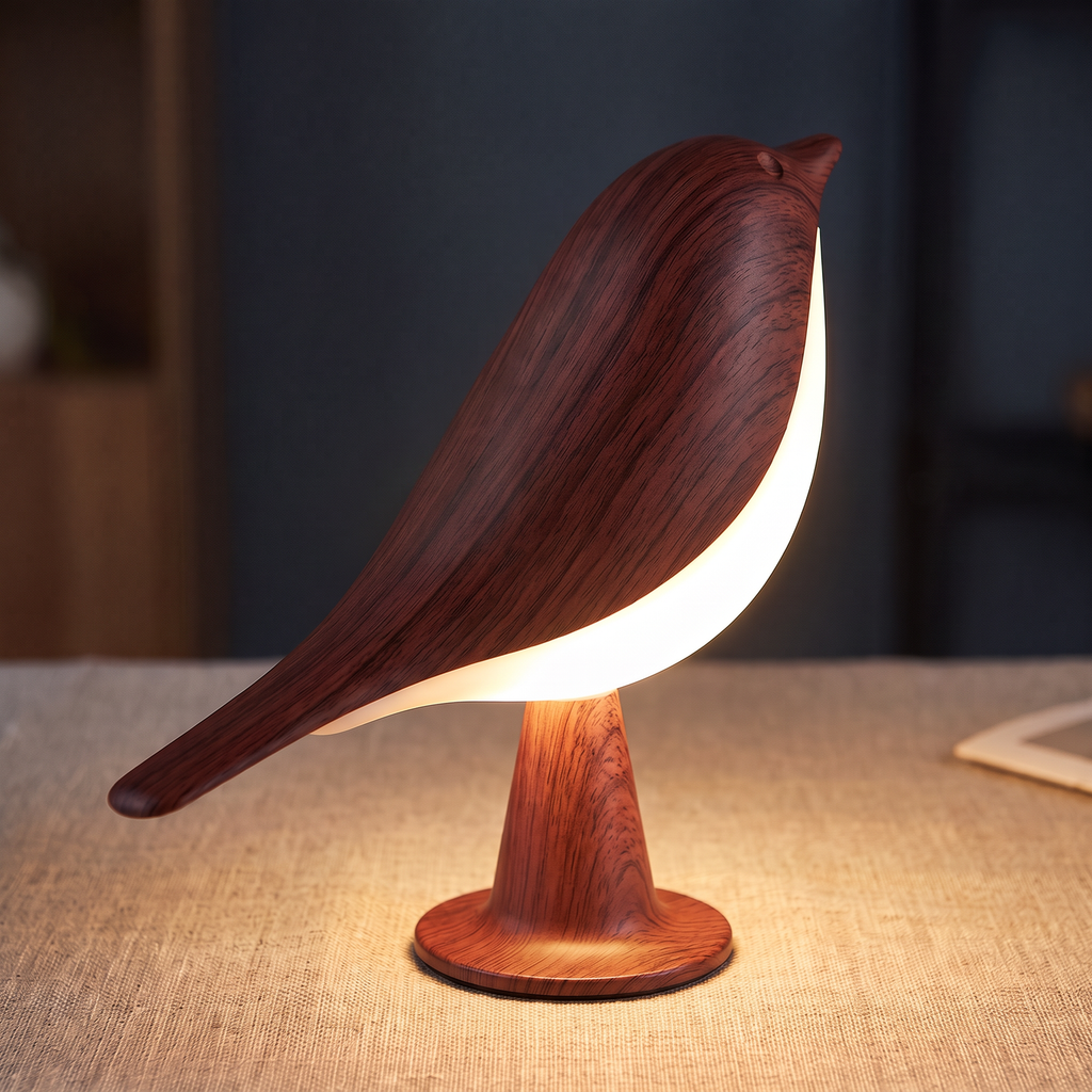 Gros plan du dos en bois foncé et du ventre blanc lumineux